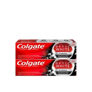 Colgate Optic White Charcoal Whitening Toothpaste 75ml Pack of 2