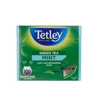 Tetley Black Tea Bags Green Mint 100 x 1.5g