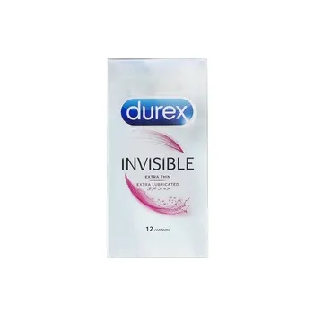 Durex Invisible Extra Lubricated Condom 12s