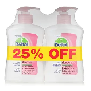 ديتول غسول يدين للعناية بالبشرة 2 x 200 ml @ 25% خصم