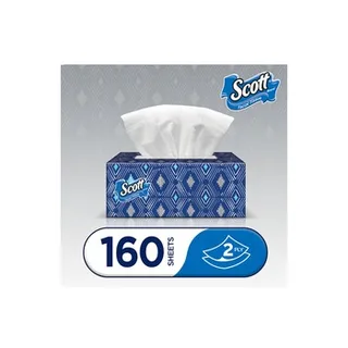 Scott Plus Facial White Tissue 160Sx2Ply Pack Of 5