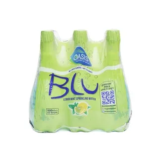 أواسيس بلو سباركلينج ليمون مينت ووتر 6 x 500ml