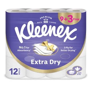 Kleenex Bathroom Tissue Extra Dry 12X140s 9+3