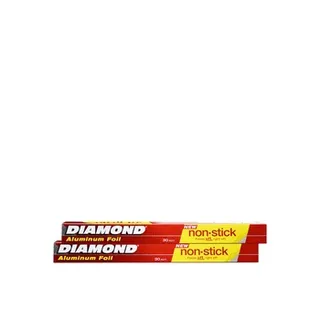 Diamond Non Stick Aluminium Foil Silver 30sqft Pack Of 2