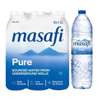 Masafi Bottled Drinking Water 6 x 1.5lit