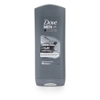 Dove Men Care Purifying Cleanser Charcoal And Clay 3In1 For Body Face And Hair 400ml