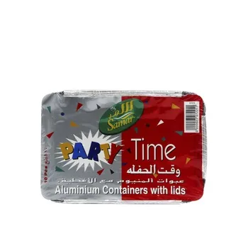 Samar Aluminium Containers With Lids Large 10pcs