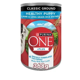 Purina One Plus Lamb & Long Grain Rice Wet Puppy Dog Food 368g Can
