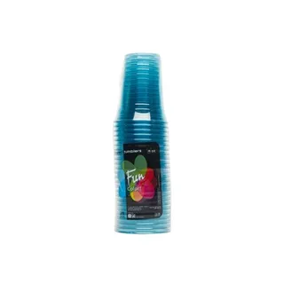 Al Bayader Clear Cups - Blue 8Oz 25s pack