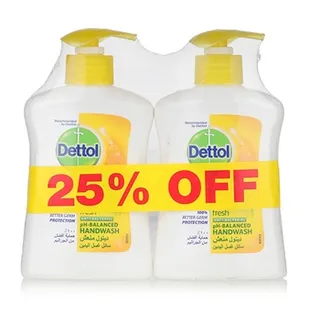 Dettol Fresh Handwash 2 x 200 ml @ 25% Off