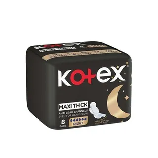 Kotex Maxi Protect Thick Pads Overnight Protection Sanitary Pads with Wings 8 Sanitary Pads