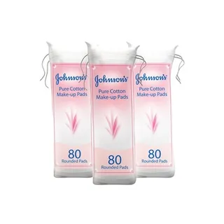 Johnsons Pure Cotton 80 Rounded Pads