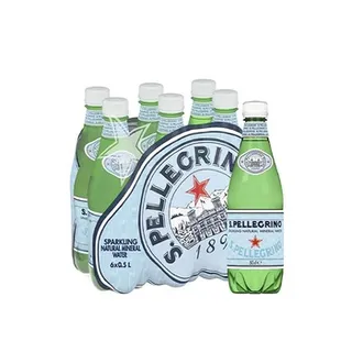 سان بيليجرينو مياه معدنية طبيعية فوارة زجاجة بلاستيك 500ml 6-باك