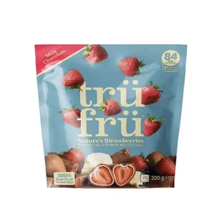 Trufru Strawberry In White And Milk Chocolate 200g