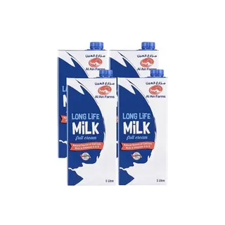 Al Ain Farms Uht Full Cream Milk 4 x 1L