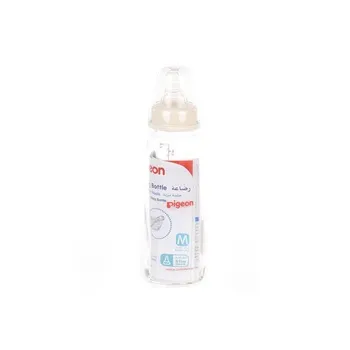 Pigeon Glass Feeding K8 Bottle with Transparent Cap 240ml Clear