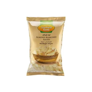Goodness Foods Almond Blanched Sliced 100g