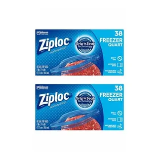 Ziploc Freezer Bags Quart 2X38 Bag