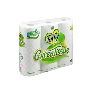 Toffly Green Toilet Papr 3Ply 6 Roll