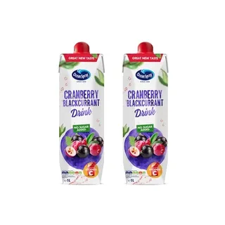 Ocean Spray Cranberry Blackcurrant 1Ltr Pack of 2