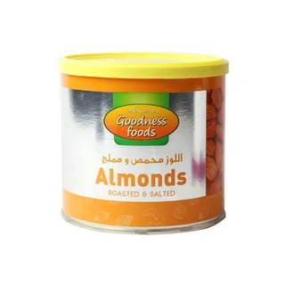 Goodness Foods Almond Roasted Salted(Tin) 250g
