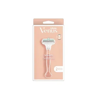 Venus Smooth Sensitive Womens Razor Handle + 2 Razor Blade Refills 1 Units
