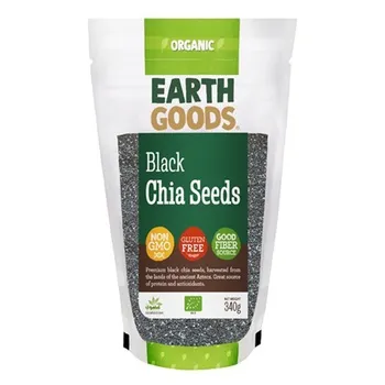 Earth Goods Organic Black Chia Seeds 340g