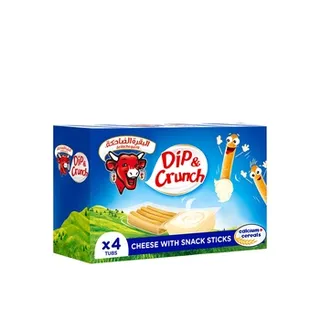 La Vache qui rit Dip & Crunch Cheese and Breadstick Snack 4 Pieces 140g