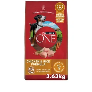 Purina One Smartblend Natural Dry Dog Food with Chicken & Rice 3.63kg Bag