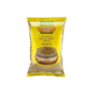 Goodness Foods Masoor Green Whole 1kg