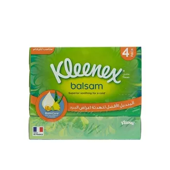 Kleenex Balsam Facial Tissues 56s Pack of 4