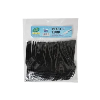 Samar Premium Plastic Fork Blk 50S