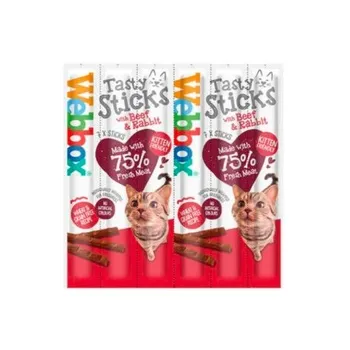 Webbox Cat Treat Tasty Sticks Beef & Rabbit 30g (6 Pcs)