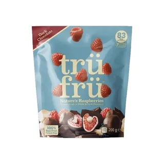 Trufru Raspberry In White And Dark Chocolate 200g