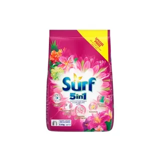 Surf 5 In 1 Jasmine And Fresh Flowers Semi Automatic Laundry Powder Soap 2.4kg