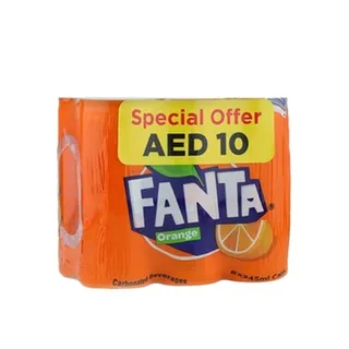 فانتا برتقالي 6 x 245ml علبة @ 10 aed