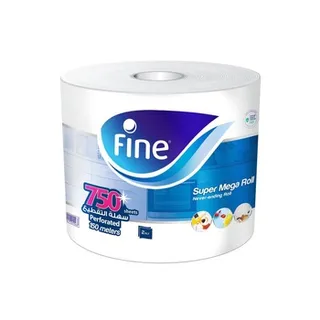 Fine Mega Hand Towel Rolls 750X2Ply