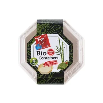 Fun Octa Wooden Container with Lid 4Pc 16X4 Cm