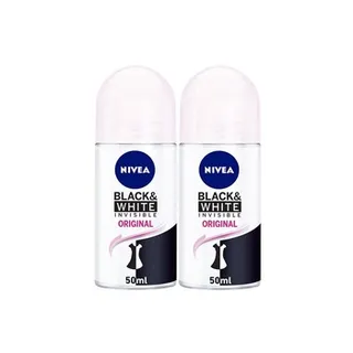 نيفيا ديو رول أون أسود وأبيض نسائي 2X50ml