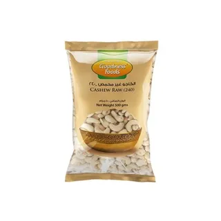 Goodness Foods Cashew Raw 240 500g