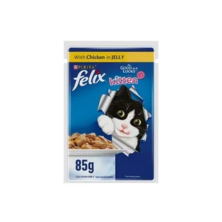 فيليكس دجاج في جيلي قطط صغيرة رطب 85g
