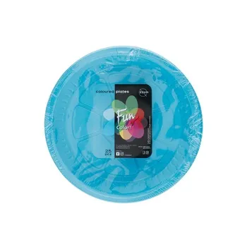 البيدر أطباق بلاستيك أزرق 22oz