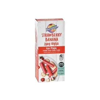 Barakat Strawberry Banana Ice Pops 4 x 50ml