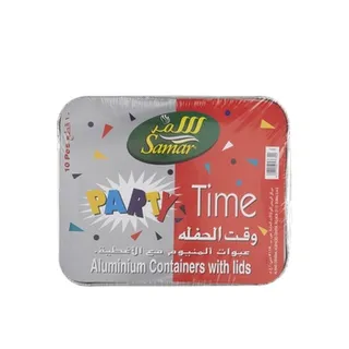 Samar Aluminium Container with Lids 10s