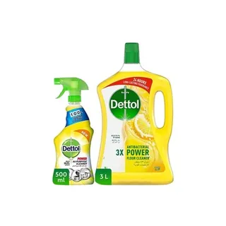 ديتول منظف متعدد الأغراض ليمون 3 لتر + رذاذ ليمون 500ml