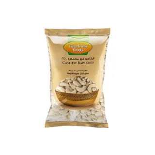 Goodness Foods Cashews Raw Big 250g