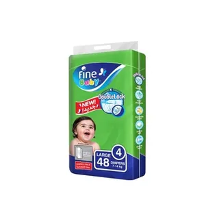 Fine Baby Diapers Green Large 48S Jumbo 7-17Kg