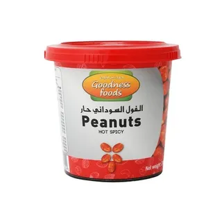 Goodness Food Peanuts Hot Spicy Jar 200g