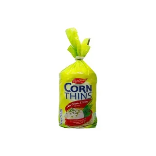 Real Foods Corn Thins Sour Cream & Chives Flavour 125g
