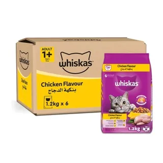 Whiskas Chicken Dry Cat Food Adult 1+ Years 1.2kg Pack Of 6